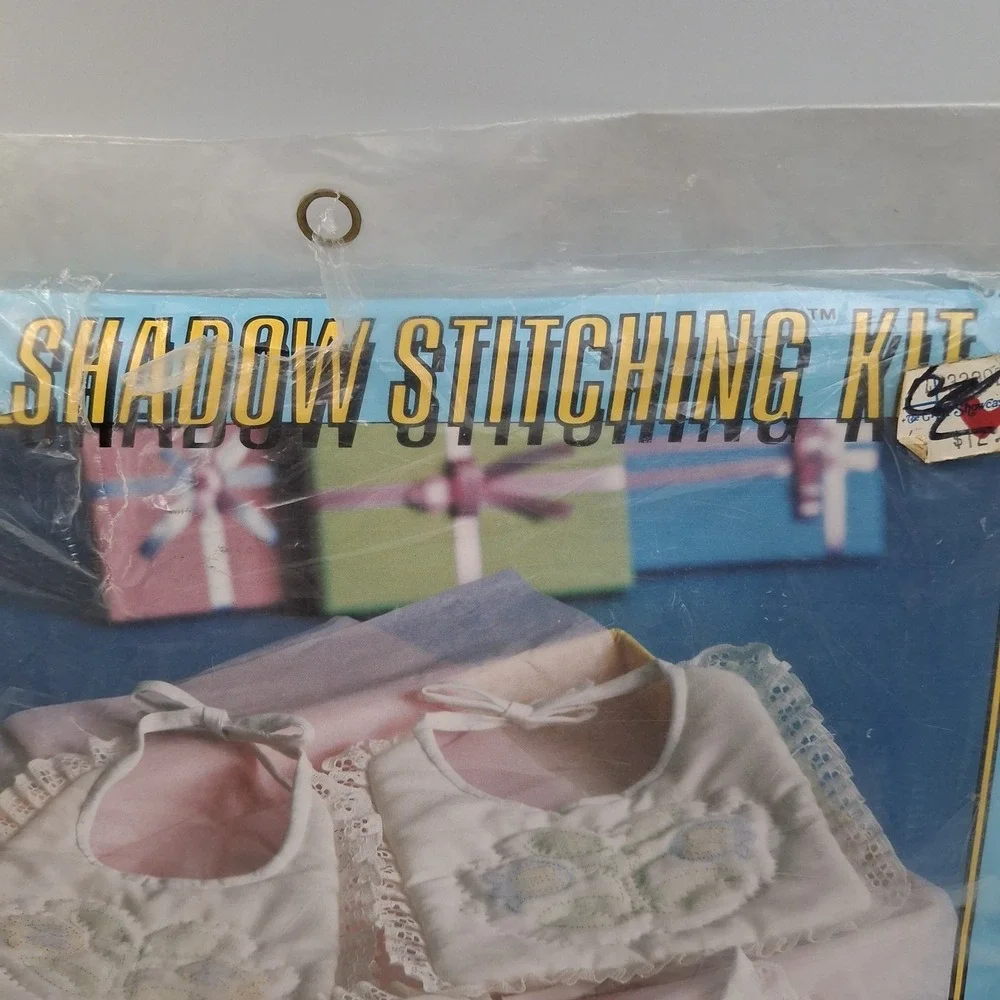 Paragon Shadow Stitching Kit Set Of 3 Bibs No.‎ 0234 By Marjorie Pucket Pastels